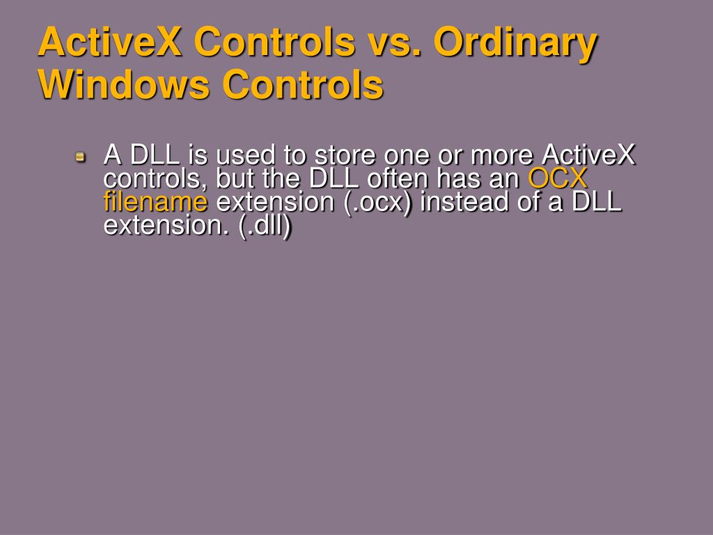 PPT ActiveX Controls PowerPoint Presentation, free download ID3346979