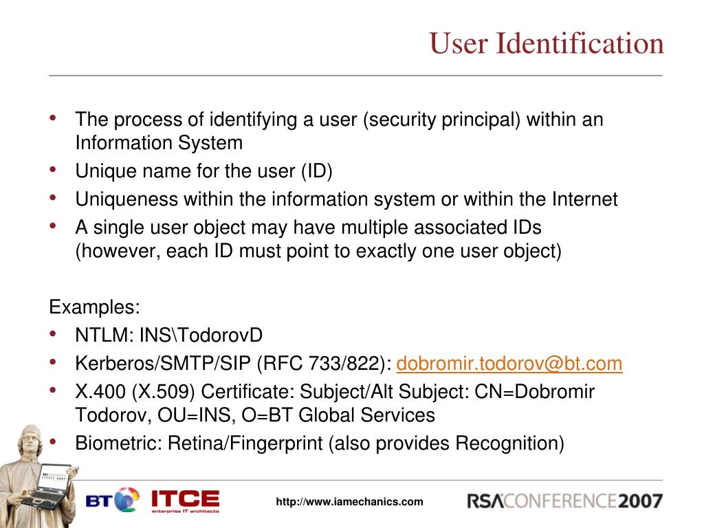 PPT Mechanics of User Identification and Authentication PowerPoint