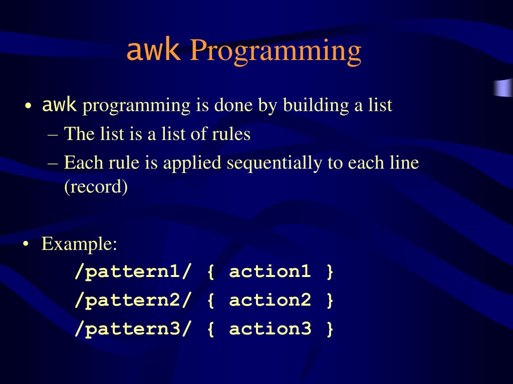 PPT The awk Utility PowerPoint Presentation, free download ID3350109
