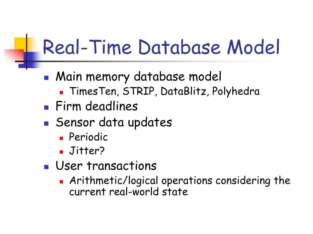 PPT RealTime Databases and Data Services PowerPoint Presentation
