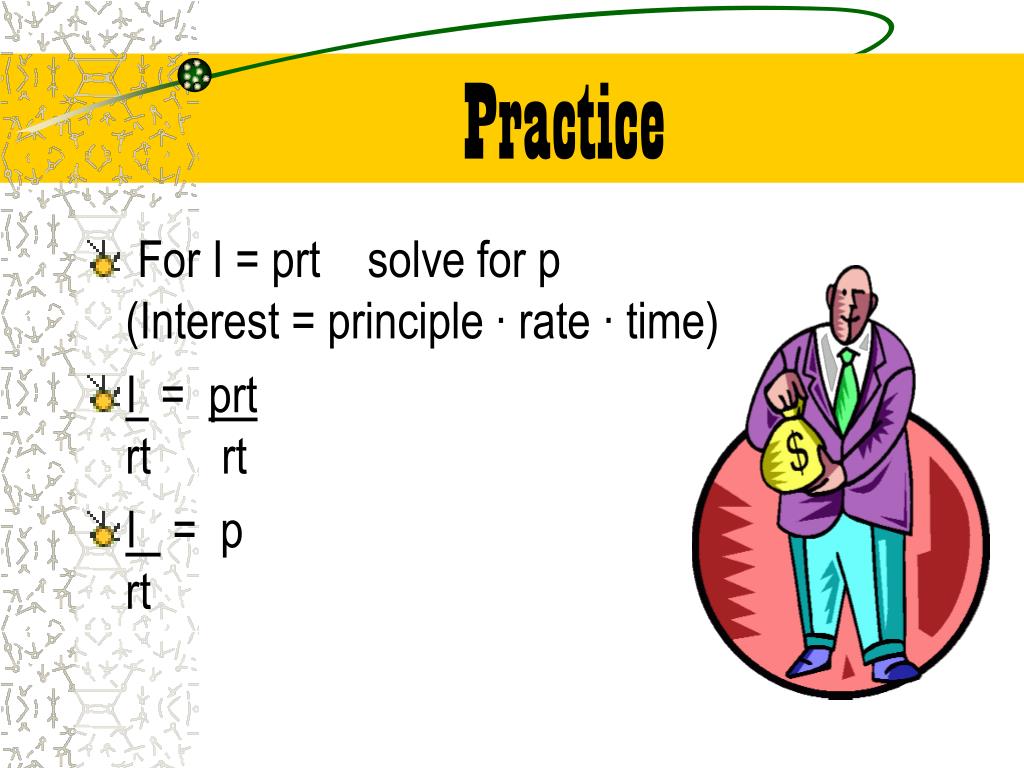 PPT 3.6 Literal Equations and Formulas PowerPoint Presentation, free