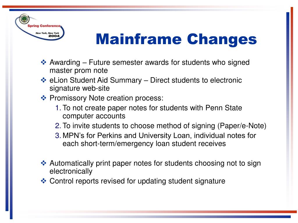 PPT Implementation of the Federal Perkins Loan Program Master