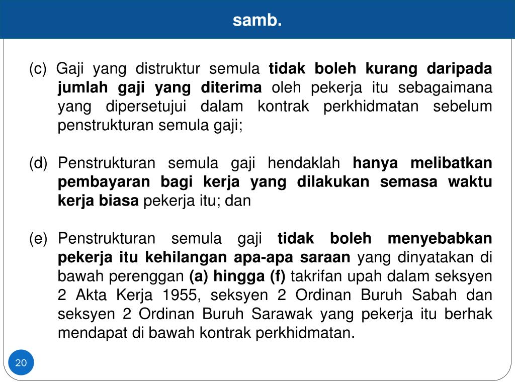 Akta Kerja 1955 Seksyen 2 Perintah Gaji Minimum / PPT