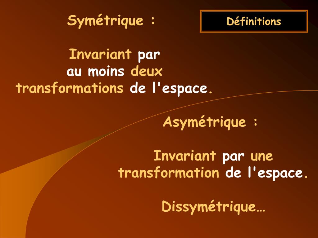 PPT La symétrie PowerPoint Presentation ID3359506