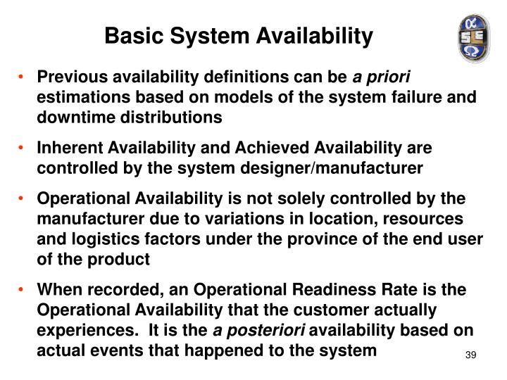 PPT RELIABILITY, MAINTAINABILITY & AVAILABILITY INTRODUCTION