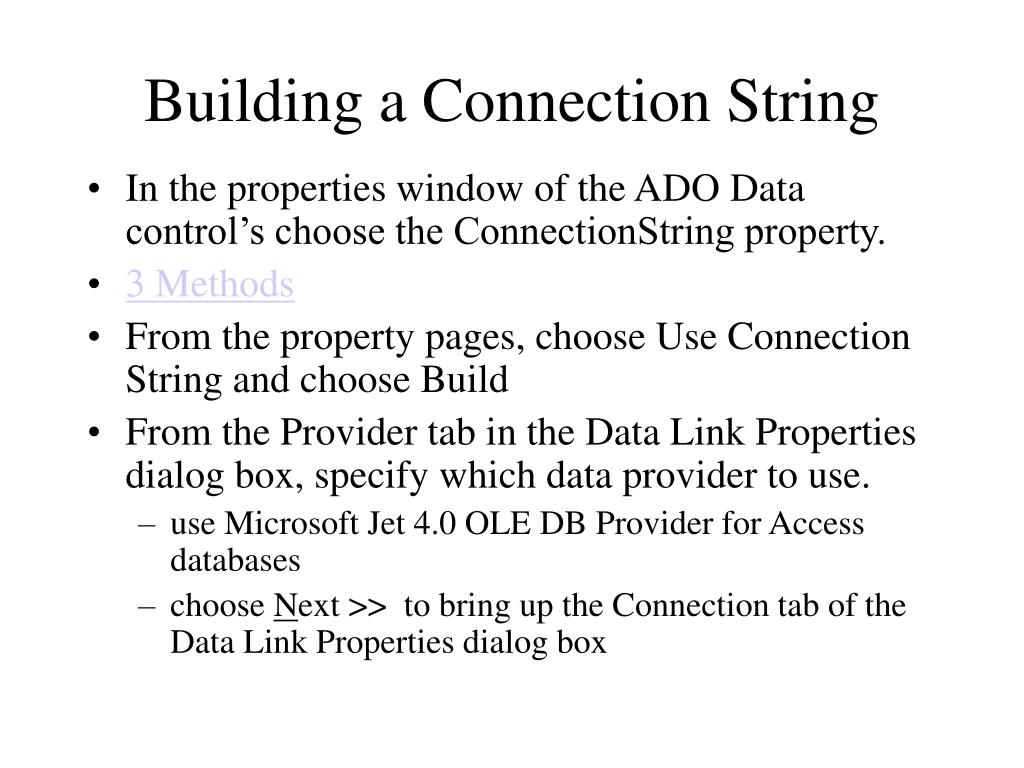 PPT The ADO Data Control PowerPoint Presentation, free download ID