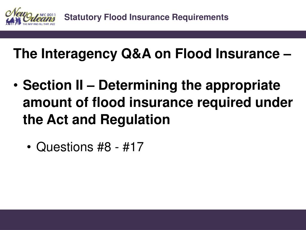 PPT W23 Statutory vs. Contractual Flood Insurance Requirements