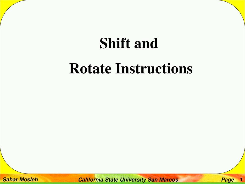 PPT Shift and Rotate Instructions PowerPoint Presentation, free