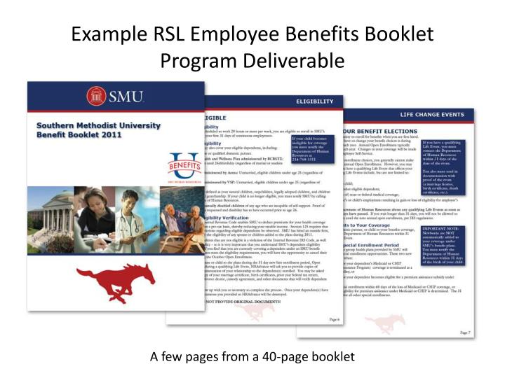 PPT Reliance Standard Employee Benefit Booklet Program PowerPoint