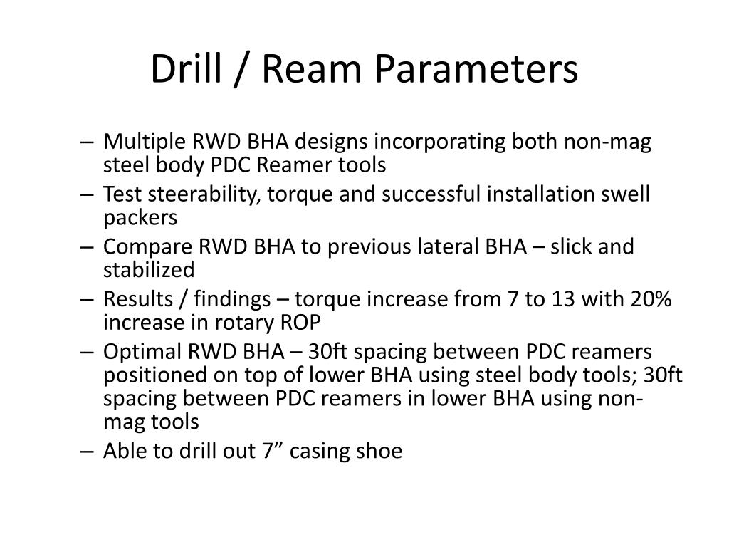 PPT Successful Application of Innovative ReamingWhileDrilling