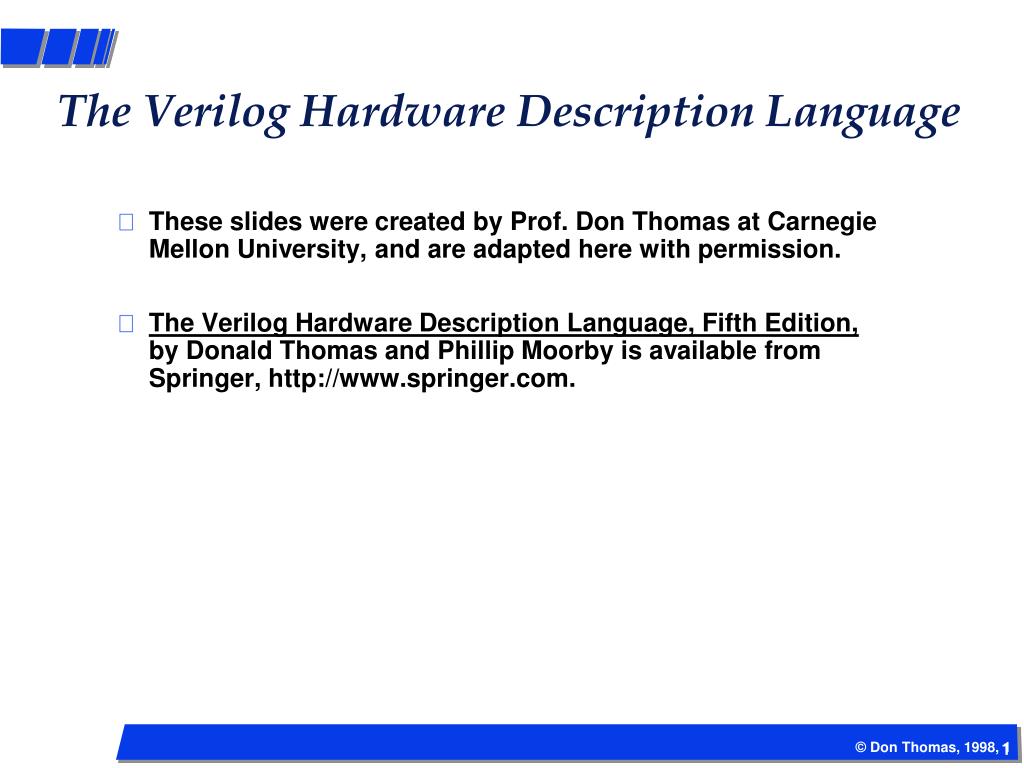 PPT The Verilog Hardware Description Language PowerPoint Presentation