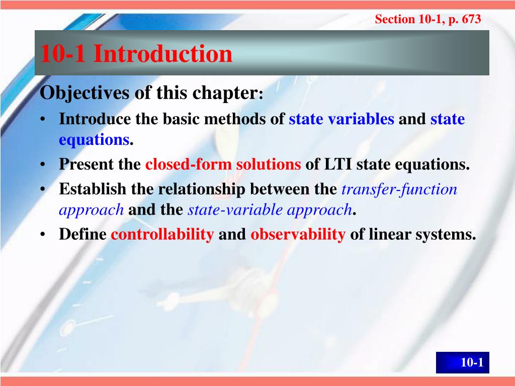 PPT Chapter 10 State Variable Analysis PowerPoint