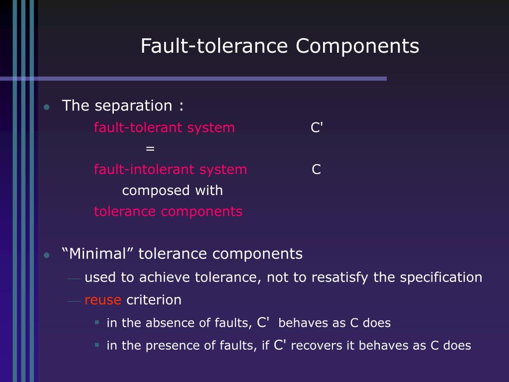 PPT Faulttolerance in Componentbased Systems PowerPoint