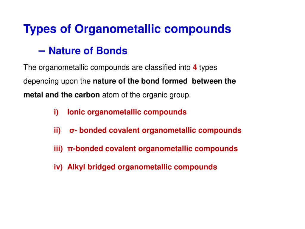 PPT Organometallic Compounds PowerPoint Presentation, free download