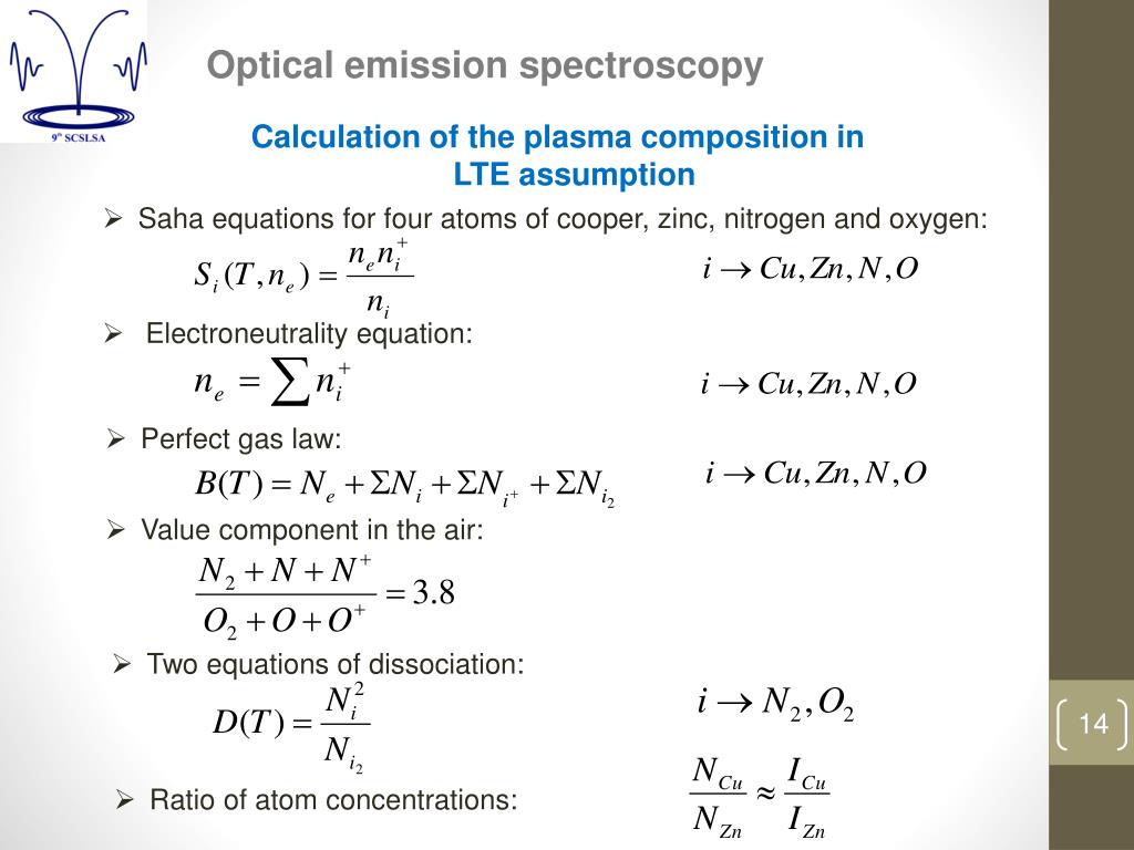 PPT Spectroscopy peculiarities of thermal electric arc discharge