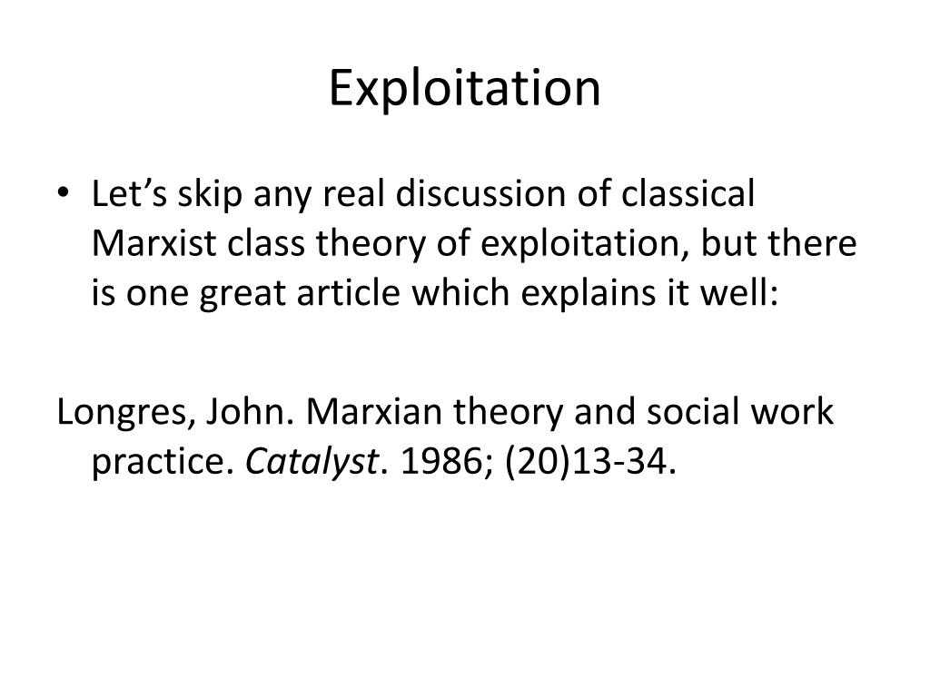 PPT Oppression, Dehumanization and Exploitation Connecting Theory to