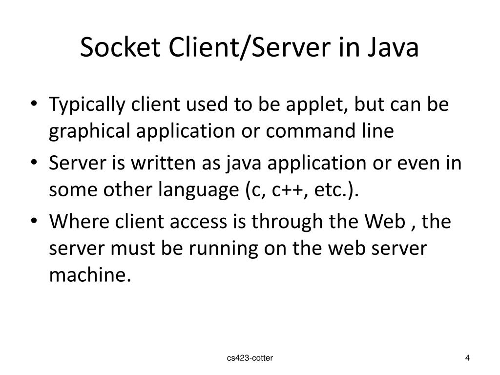 PPT Client / Server Programming in Java PowerPoint Presentation, free download ID3375262