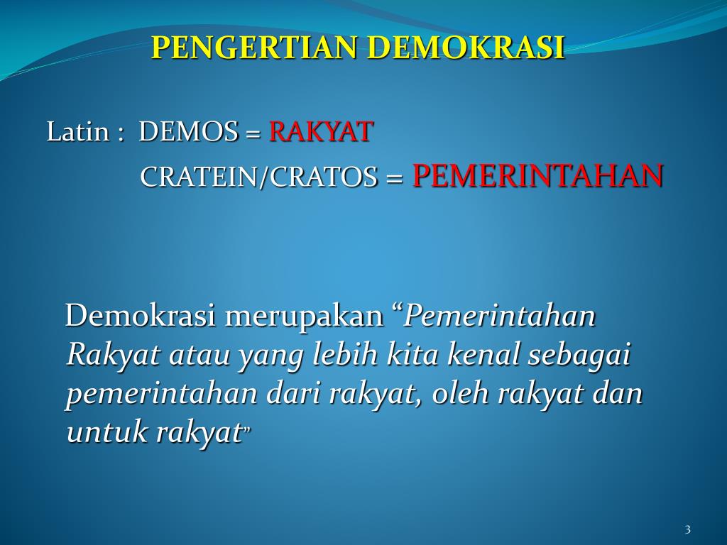 Kerakyatan Yang Dipimpin Oleh Hikmat Kebijaksanaan Dalam