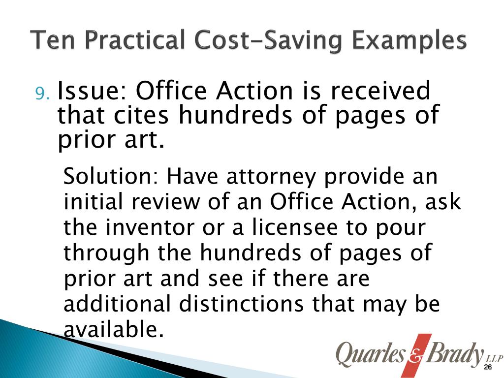 PPT Patent Prosecution Best Practices for Reducing Costs While