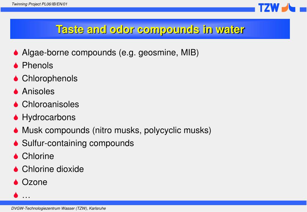 PPT Taste and odor assessment in the framework of water quality
