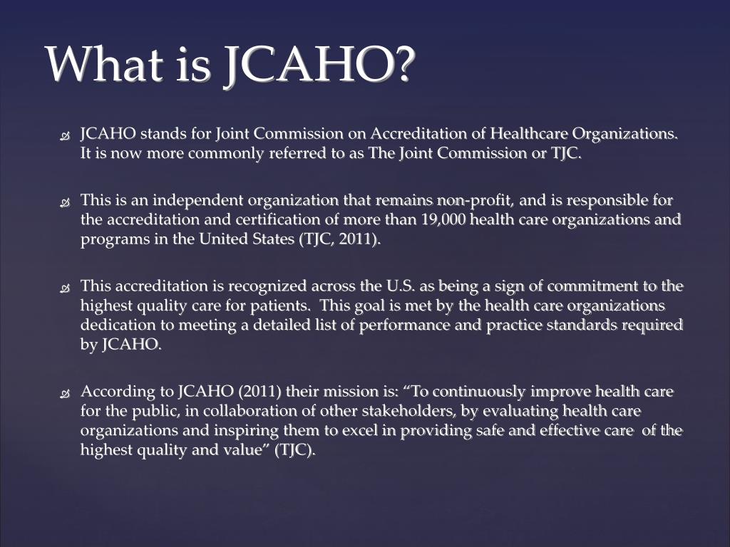 PPT JCAHO Nursing Practice Standards PowerPoint Presentation, free