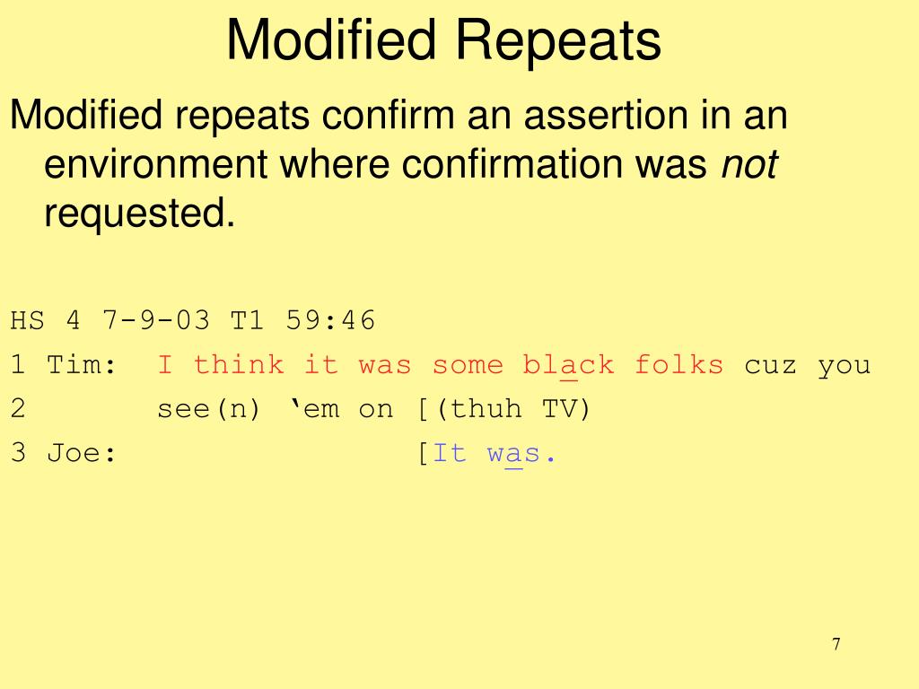 PPT Modified Repeats One Method for Asserting Primary Rights from Second Position PowerPoint