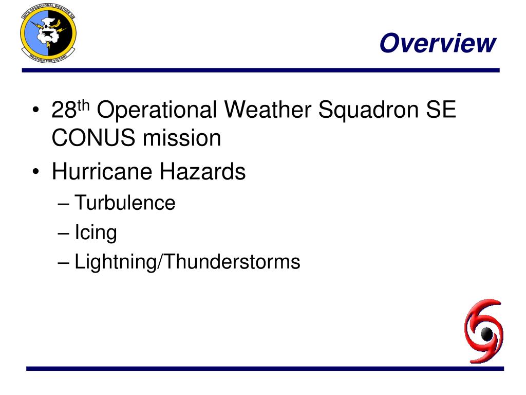 PPT Hurricane Hazard Depiction for Standardized Air Force Weather