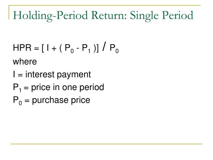 Holding Period Return Formula Investment Banking & Financial Analysis