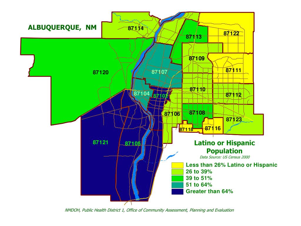 PPT ALBUQUERQUE AND BERNALILLO COUNTY ZIP CODE MAPS HEALTH AND SOCIAL