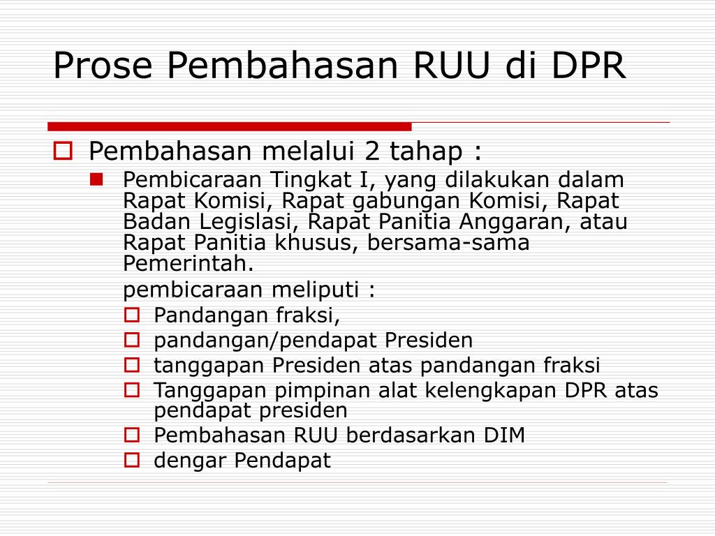 PPT BAB II Proses Pembentukan UndangUndang PowerPoint Presentation