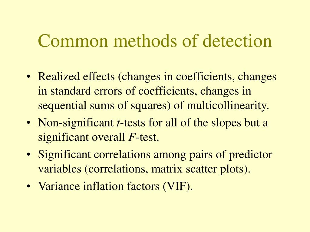 PPT Detecting and reducing multicollinearity PowerPoint Presentation