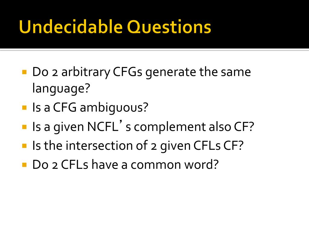 PPT Properties of ContextFree Languages PowerPoint Presentation