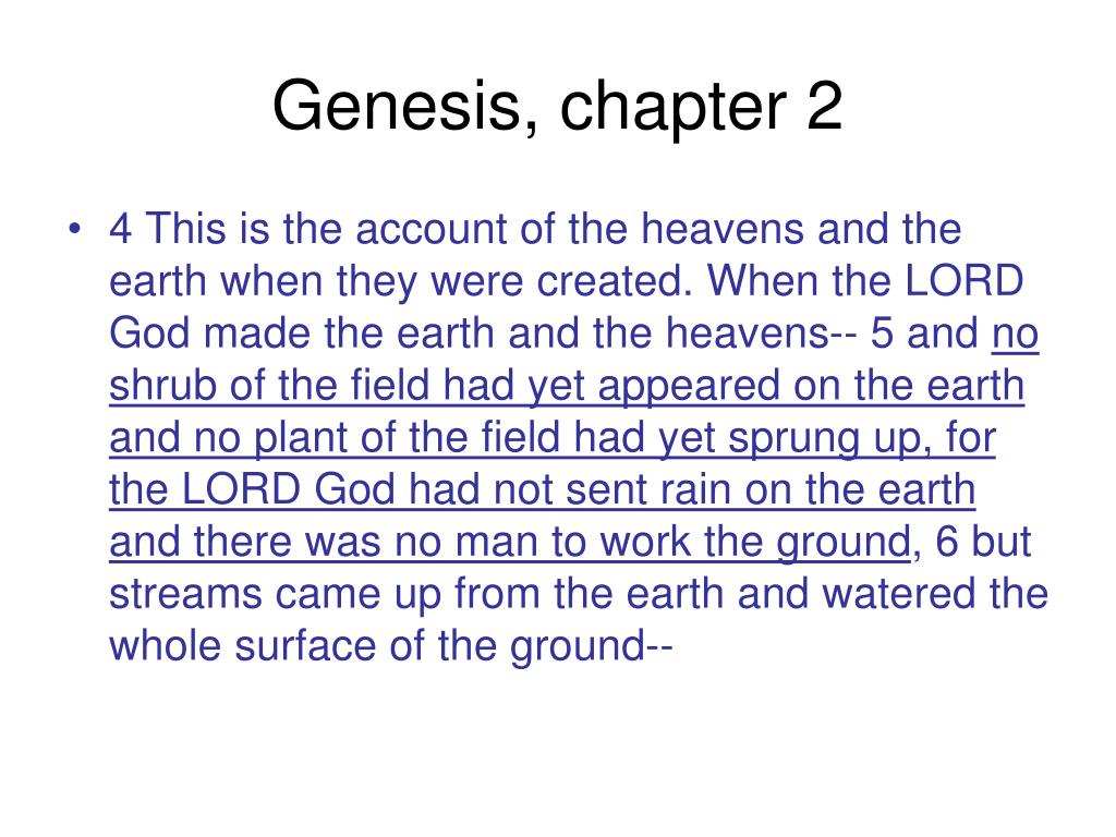 PPT Genesis, chapter 2 PowerPoint Presentation, free download ID3393732