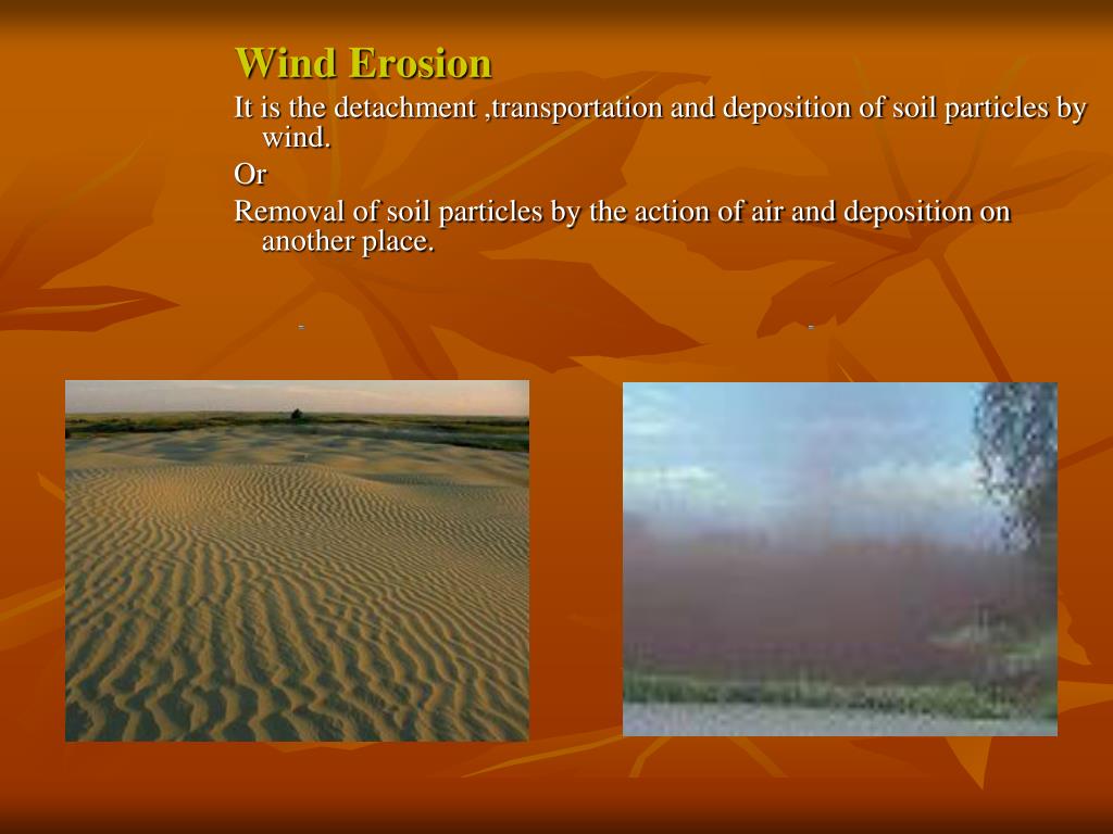 PPT Wind Erosion It is the detachment ,transportation and deposition of soil particles by wind