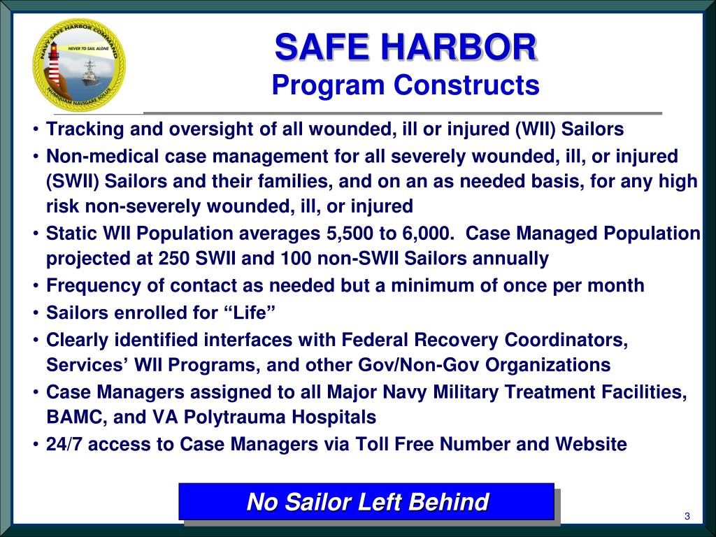 PPT Navy Safe Harbor and Marine Corps Wounded Warrior Regiment (WWR