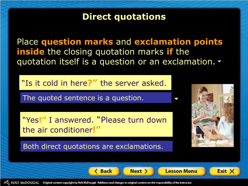 PPT Why are quotation marks important? Direct quotations PowerPoint