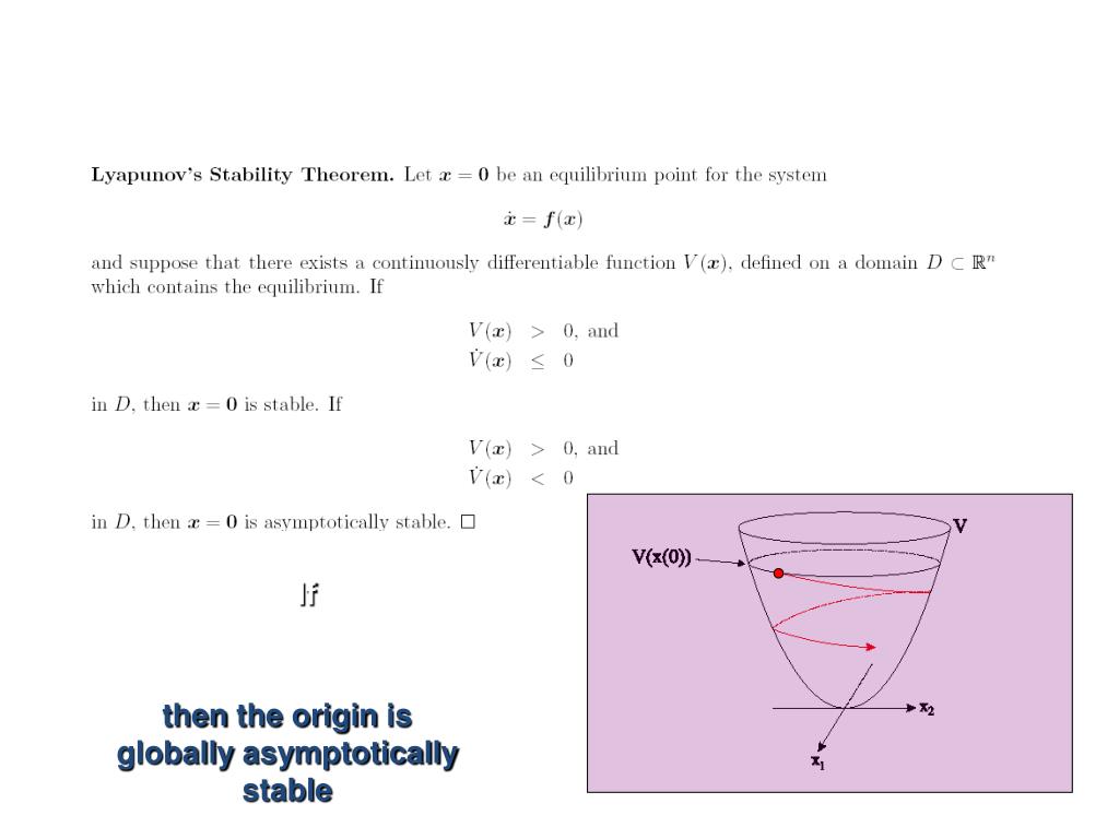 PPT Systems an Introduction to Lyapunov Stability Theory