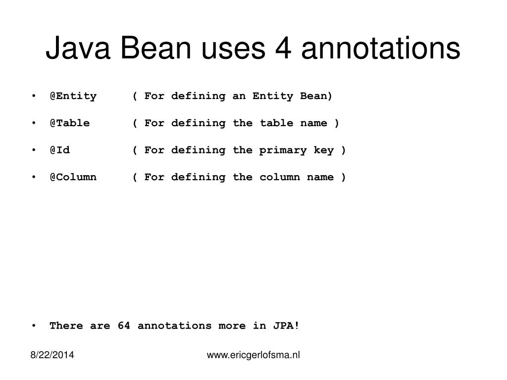 PPT Architecture Entity Beans Java Persistence API PowerPoint