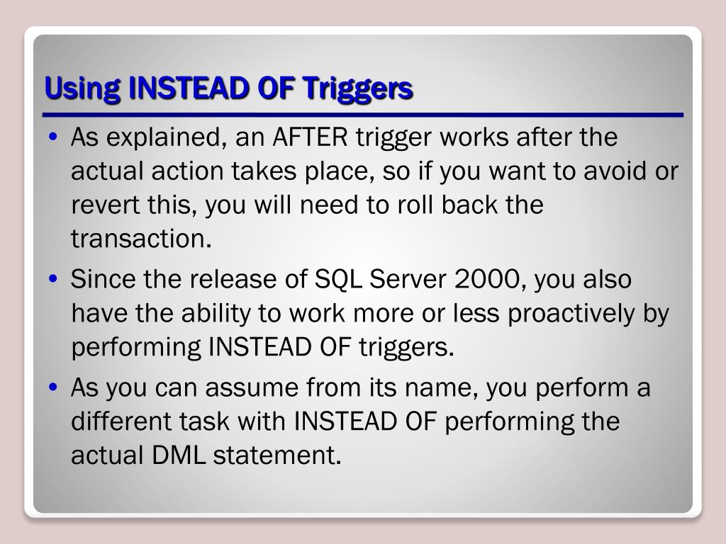 PPT Triggers PowerPoint Presentation, free download ID3398609