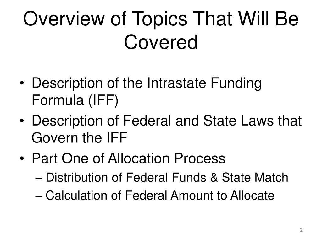 PPT INTRASTATE FUNDING FORMULA (IFF) PRESENTATION C4A Board Meeting PPT INTRASTATE FUNDING FORMULA (IFF) PRESENTATION C4A Board Meeting