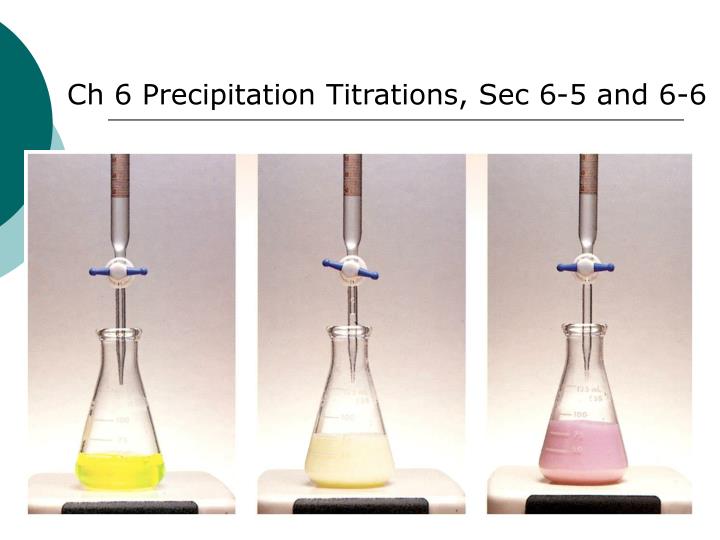 PPT Ch 6 Precipitation Titrations, Sec 65 and 66 PowerPoint