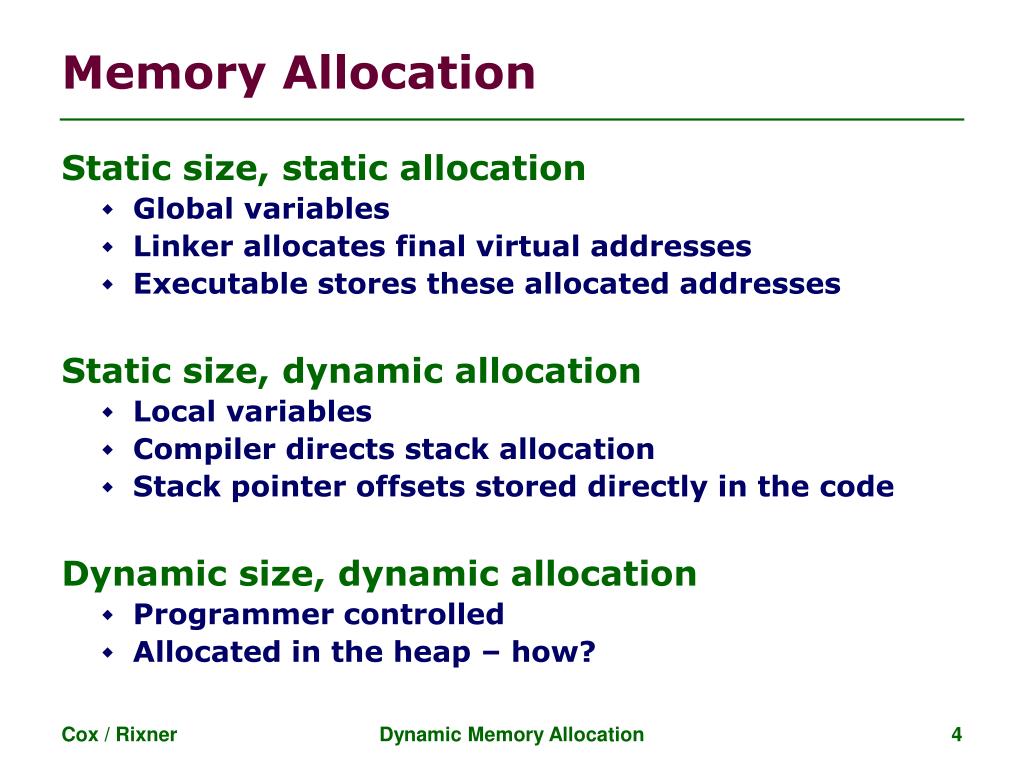 PPT Dynamic Memory Allocation PowerPoint Presentation, free download