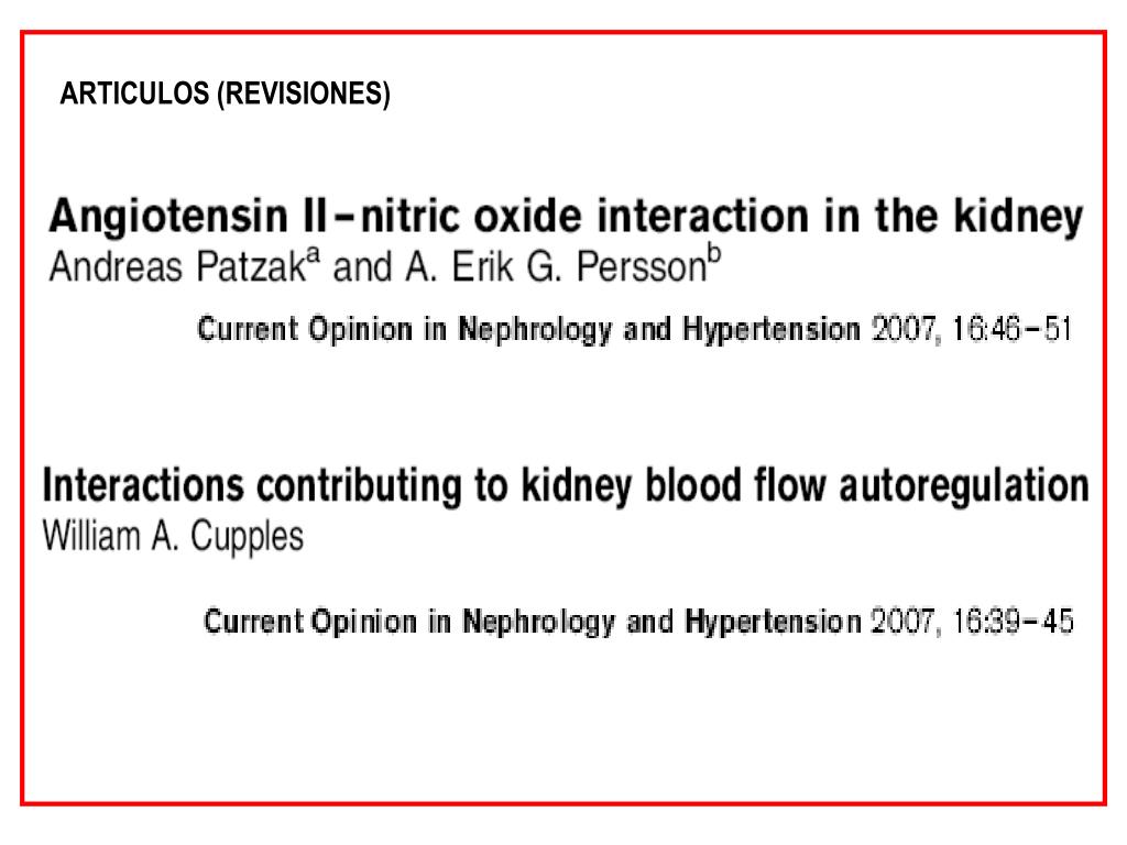 PPT REGULACION DEL FLUJO PLASMATICO RENAL Y DE LA TASA DE FILTRACION
