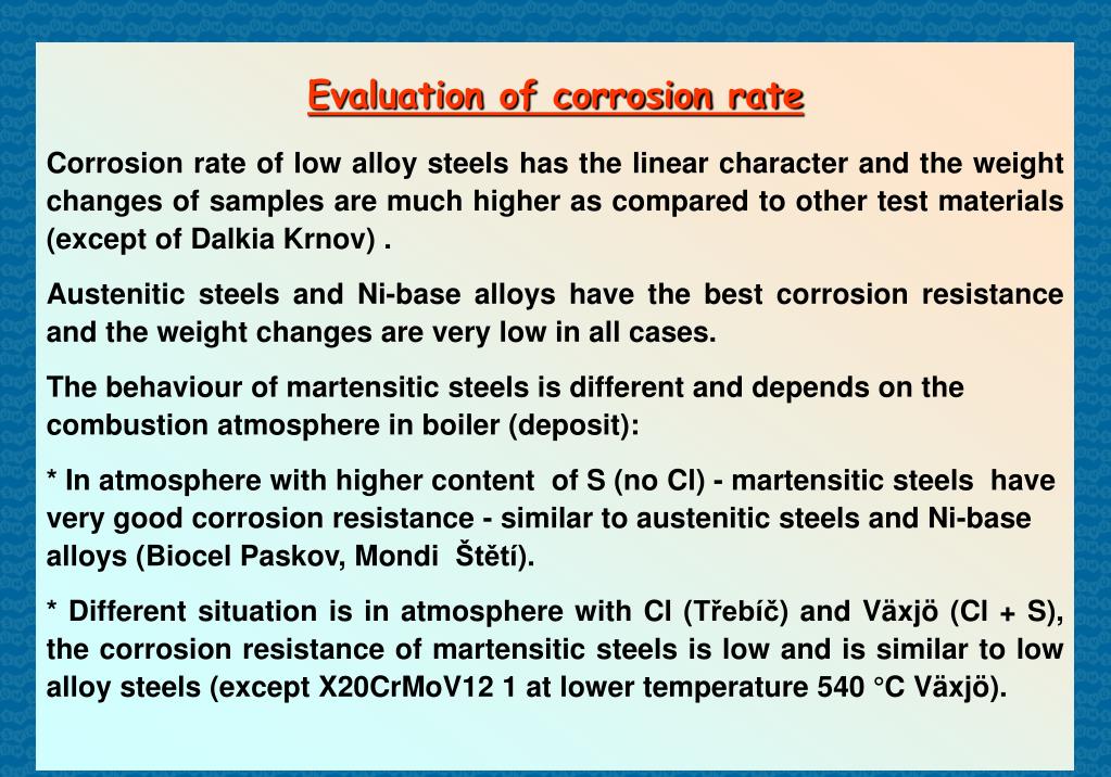 PPT High temperature corrosion of candidate materials for industrial
