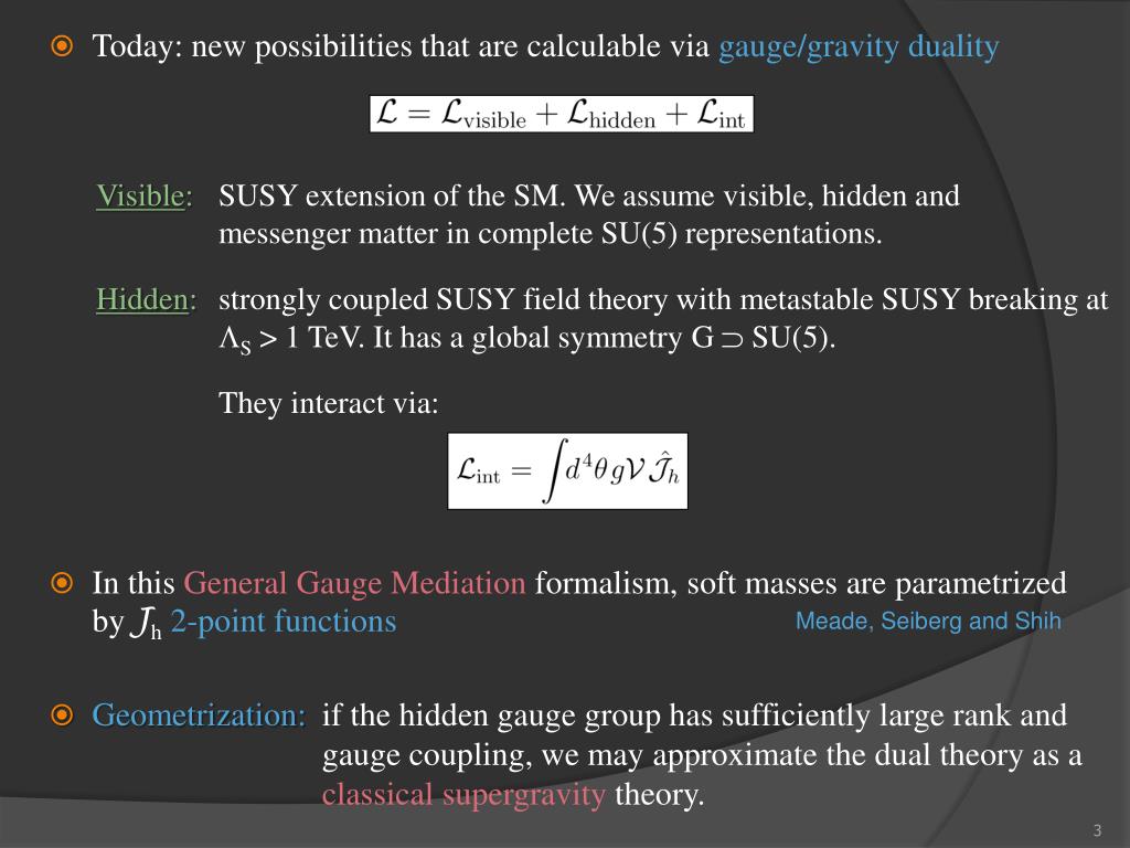 PPT Holographic Gauge Mediation PowerPoint Presentation, free
