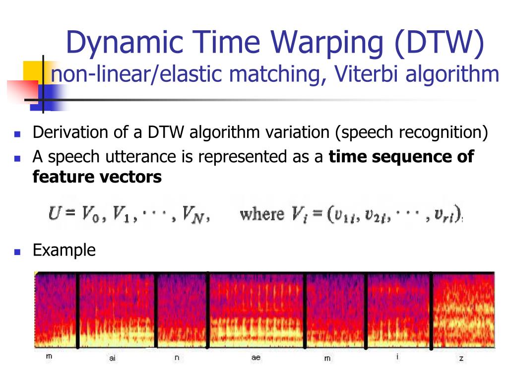PPT Dynamic Time Warping Applications and Derivation PowerPoint