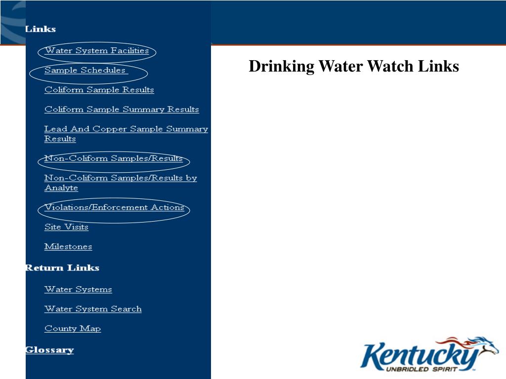 PPT New KY Drinking Water Programs How They Affect Water System