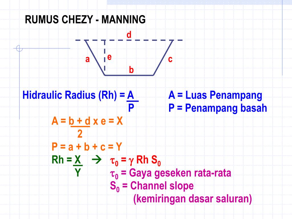 PPT RUMUS CHEZY MANNING PowerPoint Presentation, free download ID