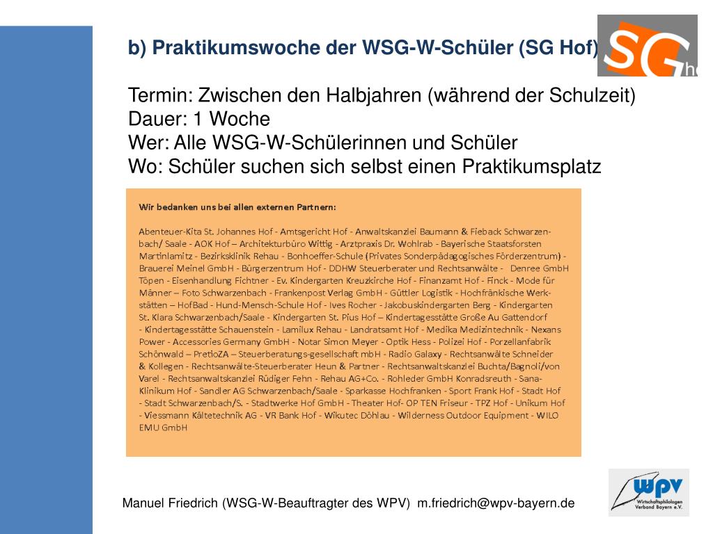 PPT Profilbildung am WSGW PowerPoint Presentation, free download