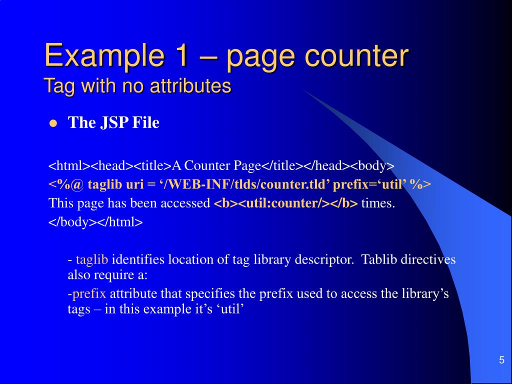 PPT JSP with Custom Tags PowerPoint Presentation, free download ID
